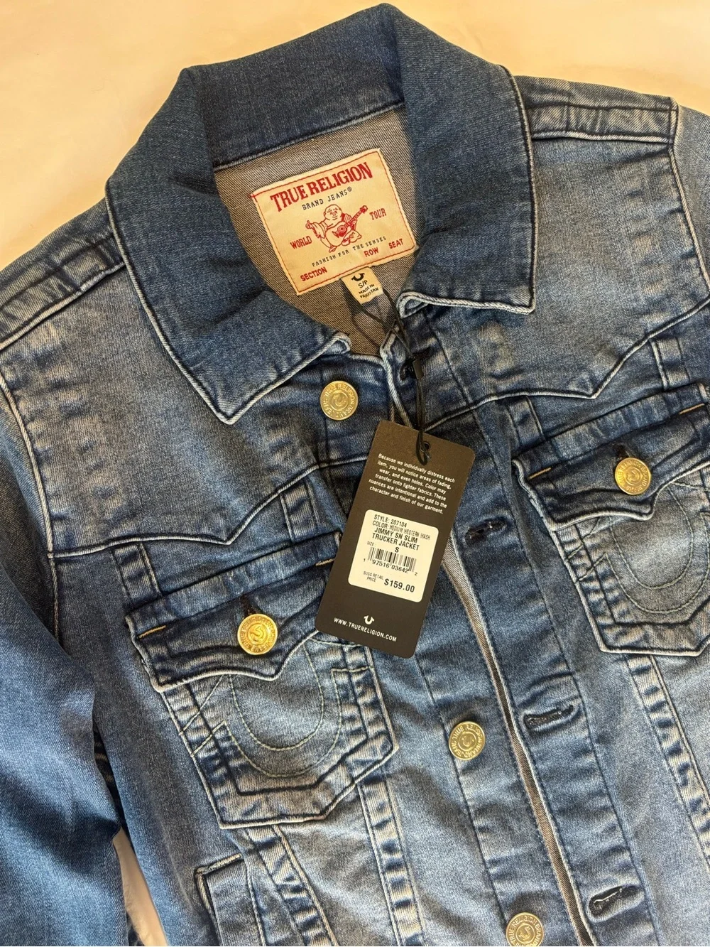 True Religion Women’s Medium Blue Denim Jacket